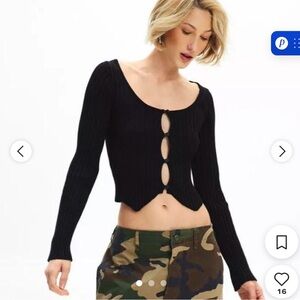 UO Kimchi Blue Open Front Knit Top